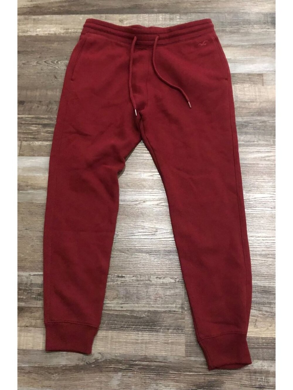 Hollister Womens Medium Burgundy Fleece Sweatpants Jogger Joggers